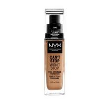 NYX Professional Makeup Can't Stop Won't Stop Full Coverage Foundation Makiažo pagrindas 30ml 12.5 Camel