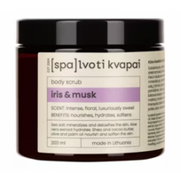 Spalvoti Kvapai Body Scrub Kūno šveitiklis 200ml Iris&Musk