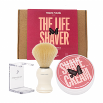 The Life Shaver Black Pomegranate Essential Shaving Kit Skutimosi priemonių rinkinys 1 vnt.
