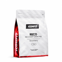 Iconfit RECO Recovery Drink Mix Jėgas atstatantis gėrimas 1kg Strawberry