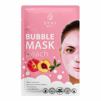 STAY WELL Nourishing & Moisturizing Deep Cleansing Bubble Mask Peach Giliai valanti, nuplaunama veido kaukė 1 vnt.