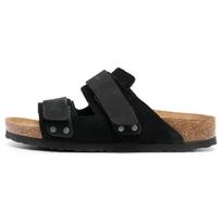 Birkenstock Uji Comfortable Versatile Outdoor Breathable Rubber Antibacterial Shock-Absorbing Slide Sandals Unisex sandals Black 1024832 36