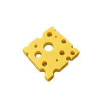Heat-Resistant Drink Coaster 3D Printed Coffee Mug Pad Creativity Cheese Coasters  Office Yellow Cheese