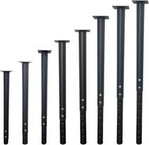 55-90cm Metalinės Stalo Kojos Modernios Apvalios Lygios Geležinės 22-36 Colių Reguliuojamos Biuro Namų Valgomojo Stalo Baldų Stalo Kojos (Black,55-90cm) juoda