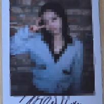 ARTMS Girl of the Month Hustle Sign Polaroid
