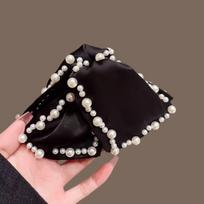 French Satin Bead Shell Triangle Grab Clip New High-End Back Head Disc Hair Shark Clip Hair Accessories