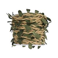 10M/Roll Boho Style Burlap Leaf Ribbon Natural Jute Rope Vine Twine Simulation Vine  Wreath Making kupranugaris