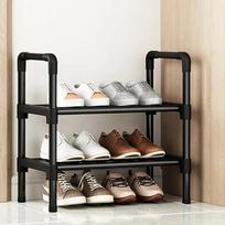 Black Elevated Shoe Rack Small Simple Multi-layer Shoe Cabinet Home Entrance Rental Housing Dormitory Storage Rack