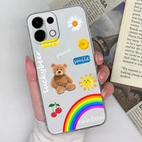 Oppo K13 Realme P3 C75 C75x GT7 V70 V70S telefono dėklas Gražus žalias širdelės formos raštas Skaidrus silikoninis neslystantis apsauginis dangtelis Oppo Capa Oppo K13 5G
