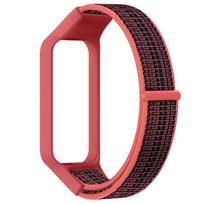 Skirta „Redmi Band 2“ dirželiu, nailonine kilpine laikrodžio apyranke + dėklo apyrankei, skirta „Xiaomi Band 8“ aktyvaus riešo diržo išmaniojo laikrodžio priedams Xiaomi Band 8 Active raudona juoda spalva