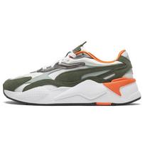 Puma Rs-X Mixed Metallic Fabric Layered Leather Casual Sneakers Women sneakers White Green 374668-01 35.5