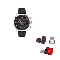 TISSOT PRC200 Kvarcinis Mechanizmas Vyriški Laikrodžiai Laikrodis 42mm Juodas Ciferblatas Nerūdijančio Plieno Dėklas Guminis Dirželis T114.417.17.057.00 Regular Watch Box