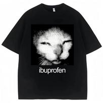 Vintage Funny Ibuprofen Cat Meme Graphic T Shirt Men Women Humor Fashion T Shirts Oversized Streetwear T-shirts S