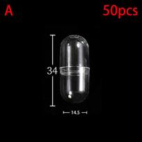 50pcs Mini Empty Plastic Balls Capsule Toys Surprise Ball Container Prop Paintball Capsule Organizer Pill Case Tiny Container