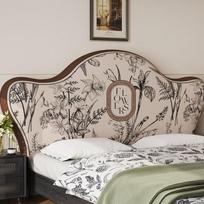 120/150/180/200/220cm Full-inclusive Retro Bedhead Cover Print Bedside Backrest Protection Headboard Dust Cover Bedroom Decor 120cm