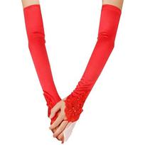 Meier O 79605 1920s glamor gloves retro prom gloves Default item raudona