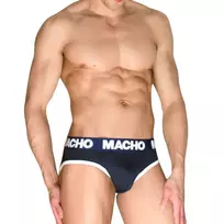 MACHO MCH008 Navy Blue Classic Slip M - Lycra Comfort & Push-Up Design
