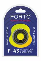 Forto FORTO F-43 Tiered Dual Support Black Silicone Ring - Adjustable System