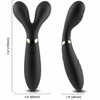 ARMONY MASSAGERS ARMONY Y-WAND Double Head Massager Black - Dual Motor, Waterproof, USB