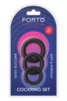 Forto FORTO F-39 Trio Silicone Support Ring Set Black 3 Sizes