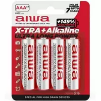 AIWA AIWA X-TRA Alkaline AAA LR03 Batteries 4-Pack High Performance Power