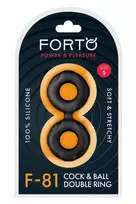 Forto FORTO F-81 Double Ring 44mm Black Premium Silicone System