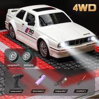 1:24 Scale 4WD RC Remote Control Racing Car Model Set 2.4G Drift Led Lights High-Speed Sports Vehicle Children's Adult Toy Gifts