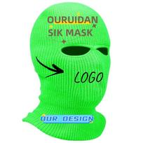 Custom Winter Knitted Hats Men's Wool Balaclava Ski Mask 3 Holes Windproof Full Face for Sports Party Warm SkiMask for juoda