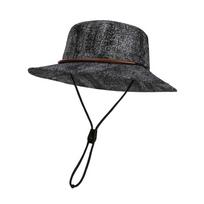 Sombrero Sunshade Cowboy Hat Drawstring Sunscreen Basin Cap Sun Cap Fishing Cap  Hiking juoda