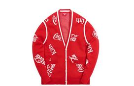 KITH X Coca Cola X Mitchell & Ness Coke Logo Cardigan MNSWTRKM19027-CREA L