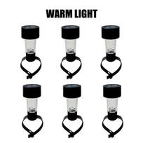 6 vnt saulės baseino šviesa, vandeniui atspari LED naktinis virš žemės baseino tvoros apdaila lauko sodo baseino šviestuvai 6PCS warm light white