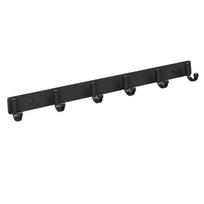 Sturdy Wall Mount Hanging 6  - Space-Saver Towel juoda