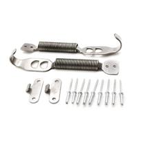 New Stainless Steel Car Racing Mount Bonnet Hook Pin Lock Kit Latch Spring Fastener