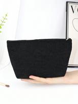 Minimalist Solid Color Octagonal Corduroy Travel Bag - Large Capacity Wash & Storage Solution