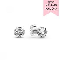 Pandora skaidrūs žvilgantys karūnos auskarai stud 298311cz Single option white