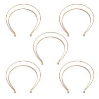 DIY Material Headband Lolita Halo Headbands Bridal Gothic Double Layer Crown auksas