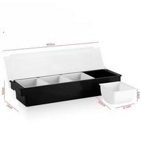 1pc 6-Compartment Topping Station with Lid - Versatile Condiment Organizer for Bar Ice Cream Salad Bar Restaurant gryna