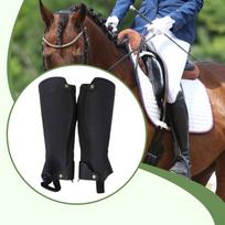 Equestrian Boot Resistant Riding Breathable Microfiber Leg Sleeve Shock Absorbing Shoe Covers Style F gray
