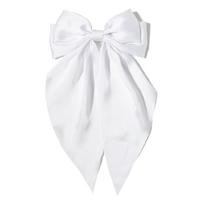 Fashionable Hair Bowknot Clip For Girls Women Smooth Ribbon Headwear Extra Large Size Secure Grip Design balta