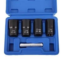 Extractor Socket Tool Set 17mm 19mm 21mm 22mm Drive Impact Bolt Nut Removal Twist Socket Set Lug Nut Remover Extractor Tool mėlyna
