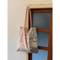 Glittered Sequin Tote Bag for Commuting, Single-shoulder Bag, Casual Handbag sidabras/rožinė