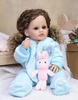 KEIUMI Cute 22 Inch Reborn Baby Doll Full Silicone Vinyl Realistic Skin Washable Newborn Girl Toy Children Gift 22 inch