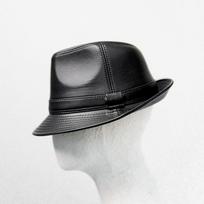 Men's Leather Cowboy Western Hat Leather Hats Top Trending High Quality Leather Design Cowhide Cowboy Hats 58-60cm juoda