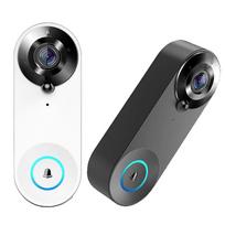 New Security Rechargeable Wireless Tuya Peephole Video Doorbell Camera 1080P Wall Mounted Door Camera (Black,Wi-Fi&Two-Way Intercom) juoda