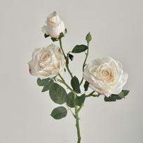 Burnt Edge Artificial Rose Flowers 3 Head Silk Simulation Rose Faux Flower  Home Decor balta