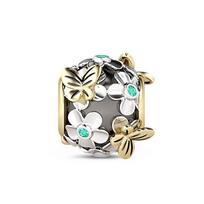 New 925 Silver Pink Butterfly And Rainbow Bee Dangle Charms Fit Original Bracelet Women Fine DIY Jewelry Gifts