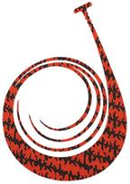 JACKALL Bing Bead Custom Tie King Curly Striped Red - raudona