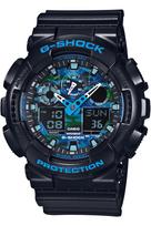 Casio G-SHOCK GA-100CB-1AJF Analog-Digital Camouflage Watch – Black – Men's – Japan Domestic Genuine Model blue