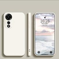 skirtas OPPO A18 A38 4G skysto silikono dėklas pasaulinės versijos viso korpuso kameros apsauginis dėklas Kvadratinis dangtelis, silikonas OPPO A38 balta