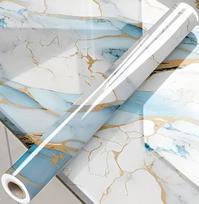 Mėlynasauksuotas Lipni tapetai Luxury Marble Baldų Renovacijos Lipdukas Nuimamas Lipnus Sienų Popierius Virtuvei 1mx40cm gray